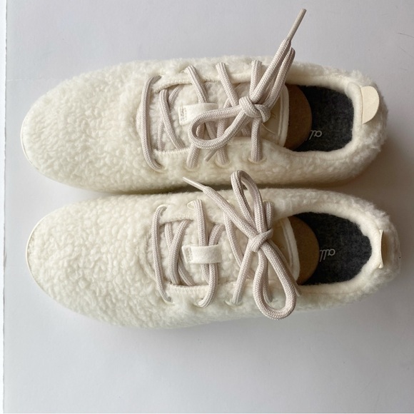 Allbirds Women's Cream Wool Runners Fluff - Natural White Size 8 with box - Picture 2 of 11